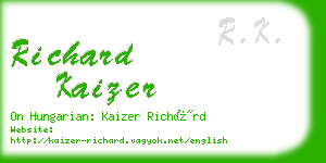 richard kaizer business card
